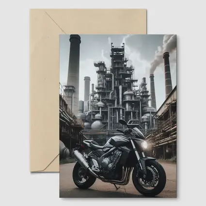 Honda Naked Bike Industrial Factory Background