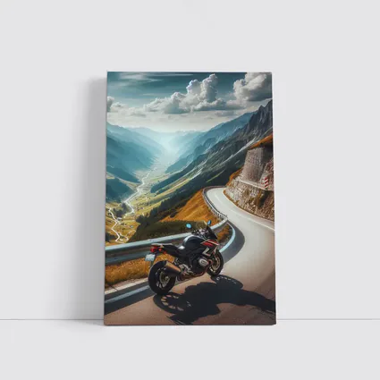 Sport Bike on Mountain Alpine Road