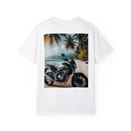 Naked Bike Motorcycle Parked on Tropical Beach
