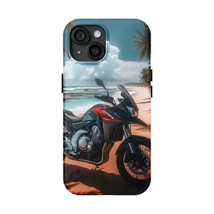 Honda Adventure Motorcycle Tropical Beach Scene