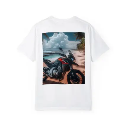 Honda Adventure Motorcycle Tropical Beach Scene