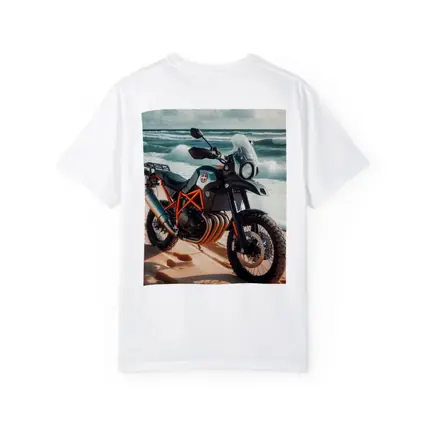 Adventure Dual Sport Bike On Sandy Beach