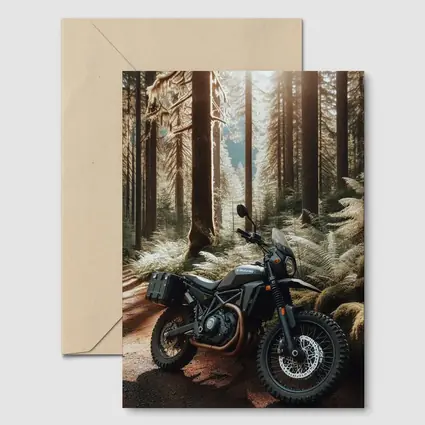 Adventure Dual Sport Bike Forest Trail