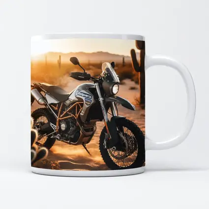 Husqvarna Adventure Dual Sport Bike Desert Sunset