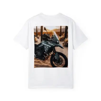 Husqvarna Adventure Motorcycle Desert Sunset Scene