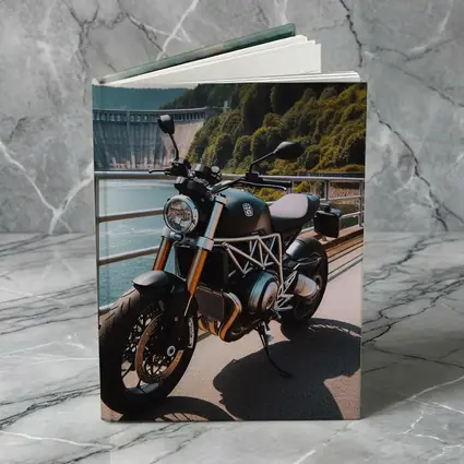 Husqvarna Naked Bike Parked By Dam