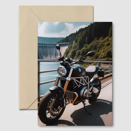 Husqvarna Naked Bike Parked By Dam
