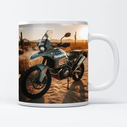 Husqvarna Adventure Dual Sport Bike Desert Sunset