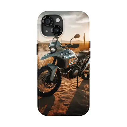 Husqvarna Adventure Dual Sport Bike Desert Sunset