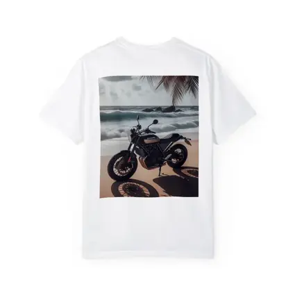 Husqvarna Scrambler Motorcycle Parked Tropical Beach