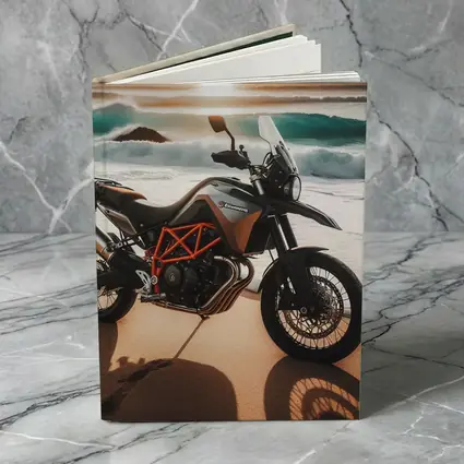 KTM Adventure Motorcycle Parked On Beach