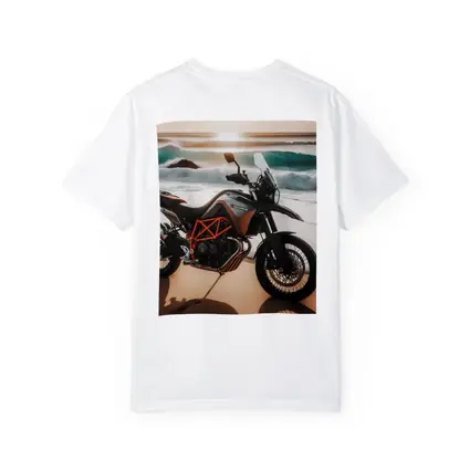 KTM Adventure Motorcycle Parked On Beach