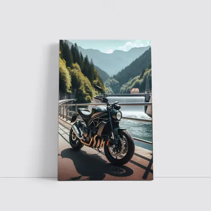 Dark Naked Bike Bridge Mountain River
