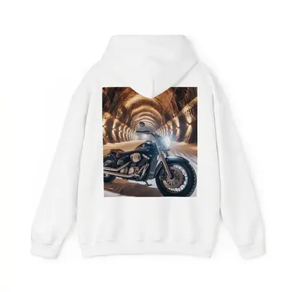 Black Cruiser Motorcycle Inside Stone Tunnel