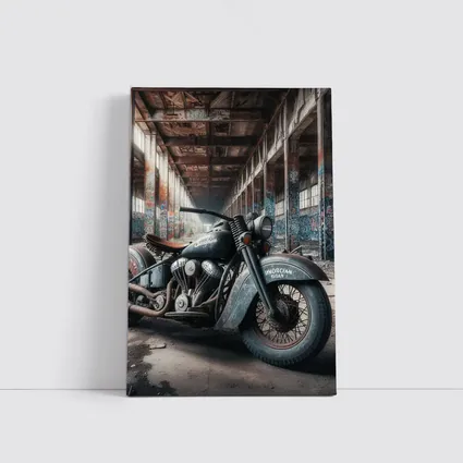 Indian Motorcycle Abandoned Factory Graffiti Walls