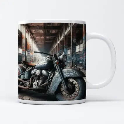Indian Motorcycle Abandoned Factory Graffiti Walls