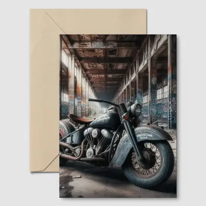 Indian Motorcycle Abandoned Factory Graffiti Walls
