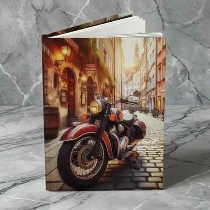Classic Cruiser Motorcycle Cobblestone European Street
