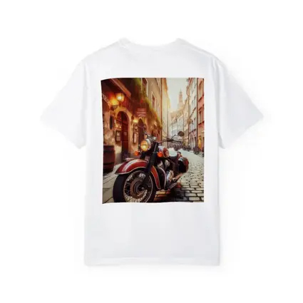 Classic Cruiser Motorcycle Cobblestone European Street