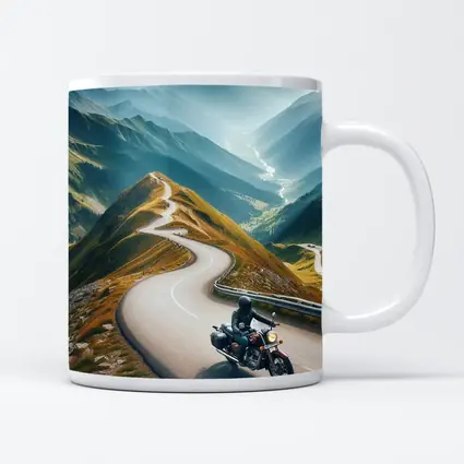 Cruiser Motorcycle Winding Mountain Road