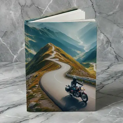 Cruiser Motorcycle Winding Mountain Road