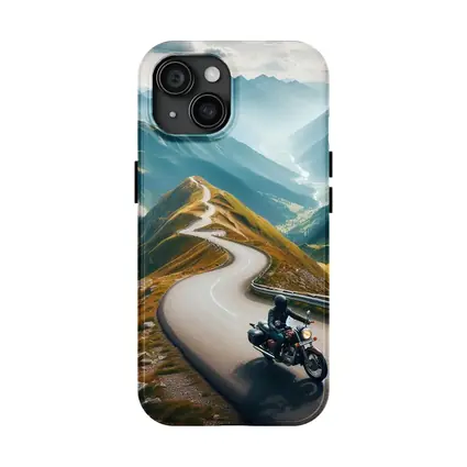 Cruiser Motorcycle Winding Mountain Road