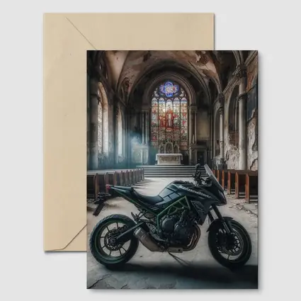 Kawasaki Naked Bike Abandoned Church Interior