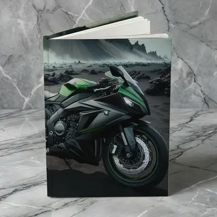 Kawasaki Ninja Green Black Volcanic Landscape
