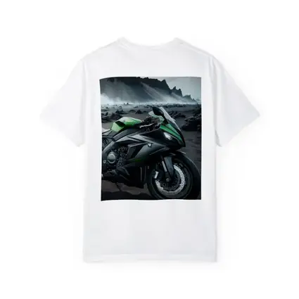 Kawasaki Ninja Green Black Volcanic Landscape