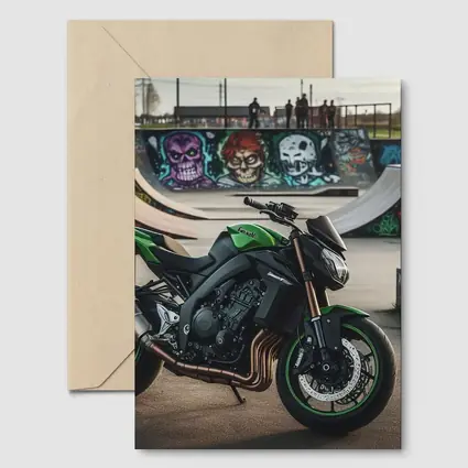 Kawasaki Naked Bike at Graffiti Skatepark