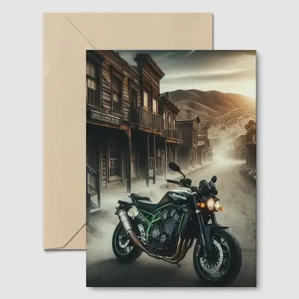 Kawasaki Z900 Naked Bike Wild West Town