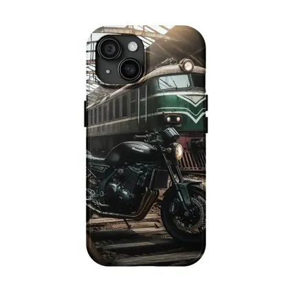 Kawasaki Cafe Racer Motorcycle Abandoned Train Station