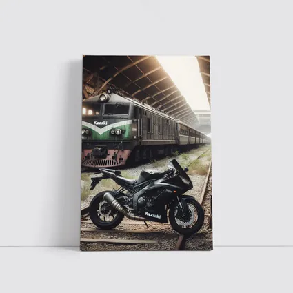 Kawasaki Sport Bike Abandoned Train Station