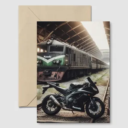Kawasaki Sport Bike Abandoned Train Station