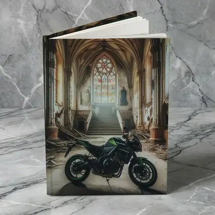 Kawasaki Naked Bike Abandoned Gothic Cathedral
