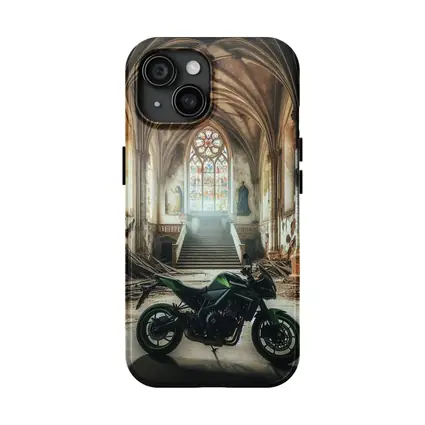 Kawasaki Naked Bike Abandoned Gothic Cathedral