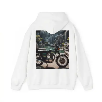 Kawasaki Classic Motorcycle Japanese Garden Setting