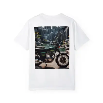 Kawasaki Classic Motorcycle Japanese Garden Setting