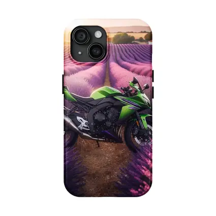 Kawasaki Sport Bike Purple Lavender Field