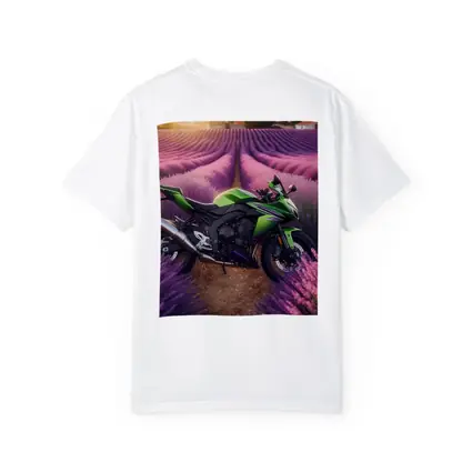 Kawasaki Sport Bike Purple Lavender Field