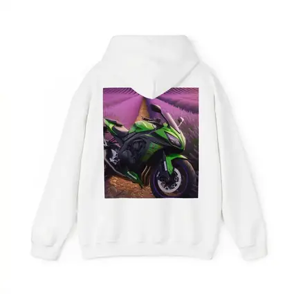 Kawasaki Green Sport Bike Lavender Fields