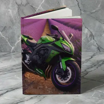 Kawasaki Green Sport Bike Lavender Fields