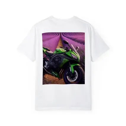Kawasaki Green Sport Bike Lavender Fields