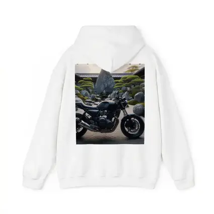 Black Kawasaki Cafe Racer Japanese Zen Garden
