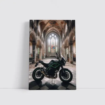 Kawasaki Naked Bike Abandoned Church Interior