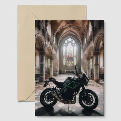 Kawasaki Naked Bike Abandoned Church Interior