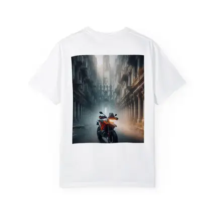 KTM Adventure Motorcycle Misty Gothic City Street