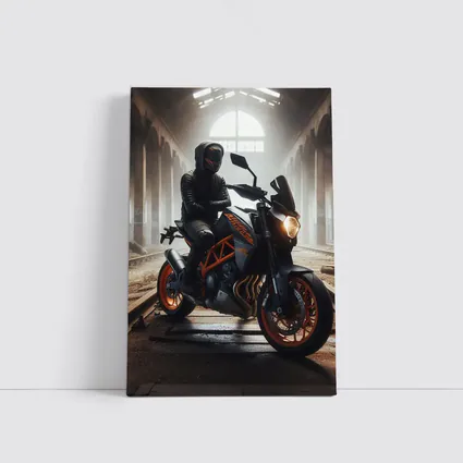 KTM Duke Rider Abandoned Industrial Building
