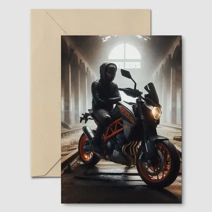 KTM Duke Rider Abandoned Industrial Building