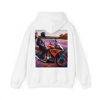 KTM Motorcycle Rider In Lavender Fields